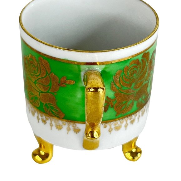 Mitterteich Bavaria Demitasse Three Footed Cup And Saucer Germany 049 Miniature - Picture 10 of 12